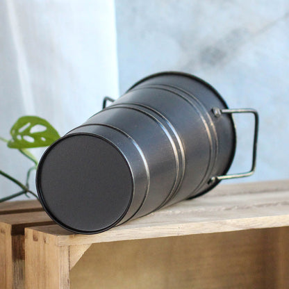 Bulk 1pc Galvanized Metal Flower Vase Rustic French Bucket Design for Home Decor Wedding Table Centerpieces Farmhouse Style Flower Holder Wholesale