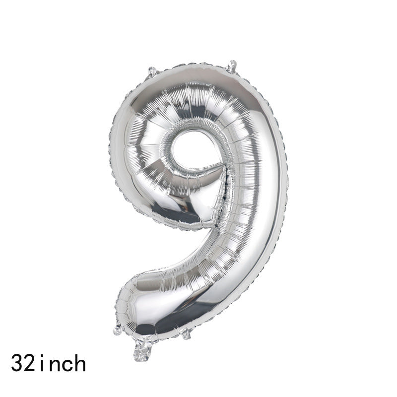 Bulk 32 Inch Foil Number Balloon for Birthday Party Decoration Graduation Celebration Holiday Accessory Decor Wholesale