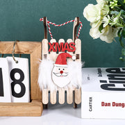 10 Pcs Christmas Sleigh Pendant Ornaments with Elk, Snowman, Santa Claus – Holiday Hanging Decorations for Kids