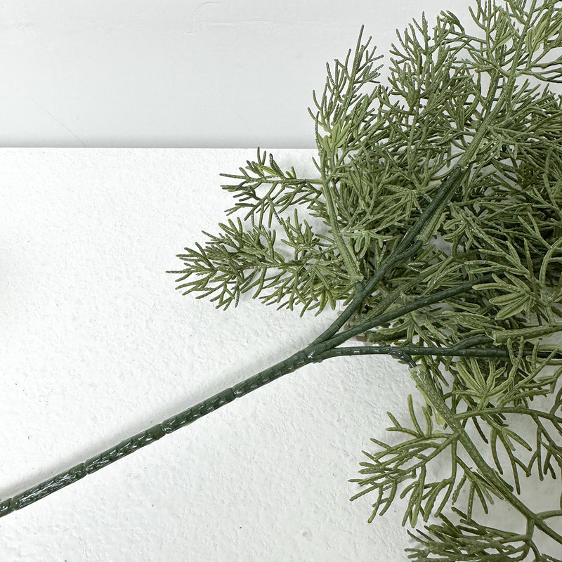 Artificial Juniper Pine Stem, Single Plastic Greenery Stem, Bendable, Christmas & Holiday Decor