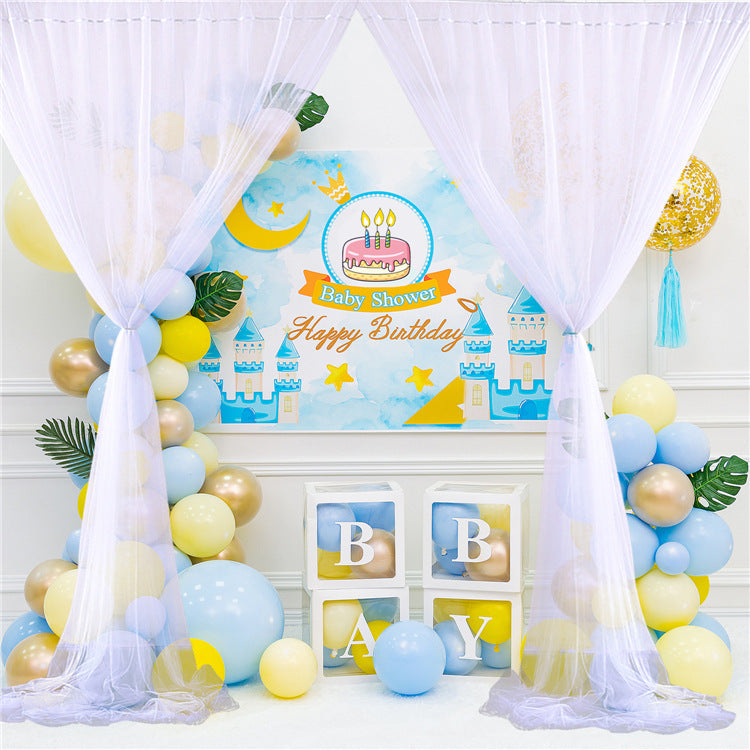 Bulk 2 PCS Tulle Sheer Backdrop Curtain Background Drapes for Wedding Arch Baby Shower Birthday Party Decoration Wholesale