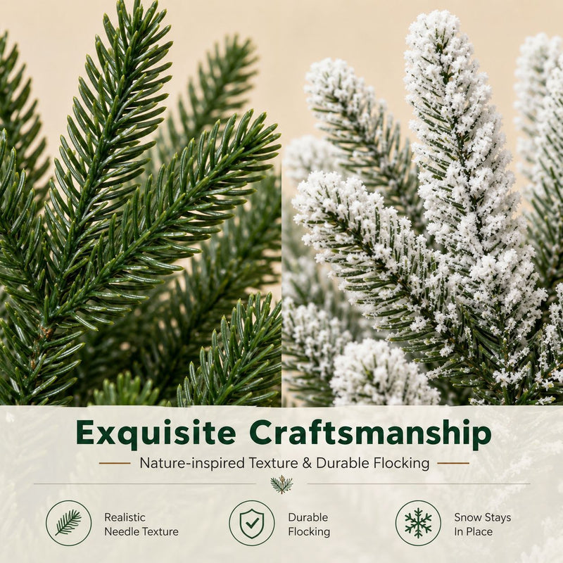 Artificial Christmas Pine Needle Stem, Plastic Faux Evergreen Greenery, Bendable Single Stem for Holiday Decor, Home & Window Displays