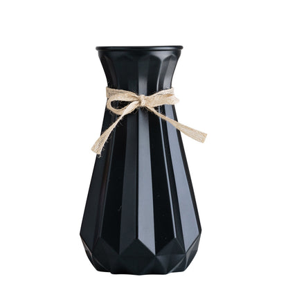 Bulk 2 Pcs Plastic Flower Vase with Bow for Wedding for Home Living Room Home Table Flowers Arrangement Decor Wholesale