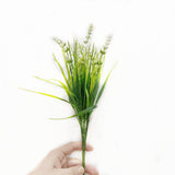 Premium 10 Pack UV Resistant Artificial Lavender Grass High Quality Faux Plants Porch Patio Garden Indoor Outdoor Decor