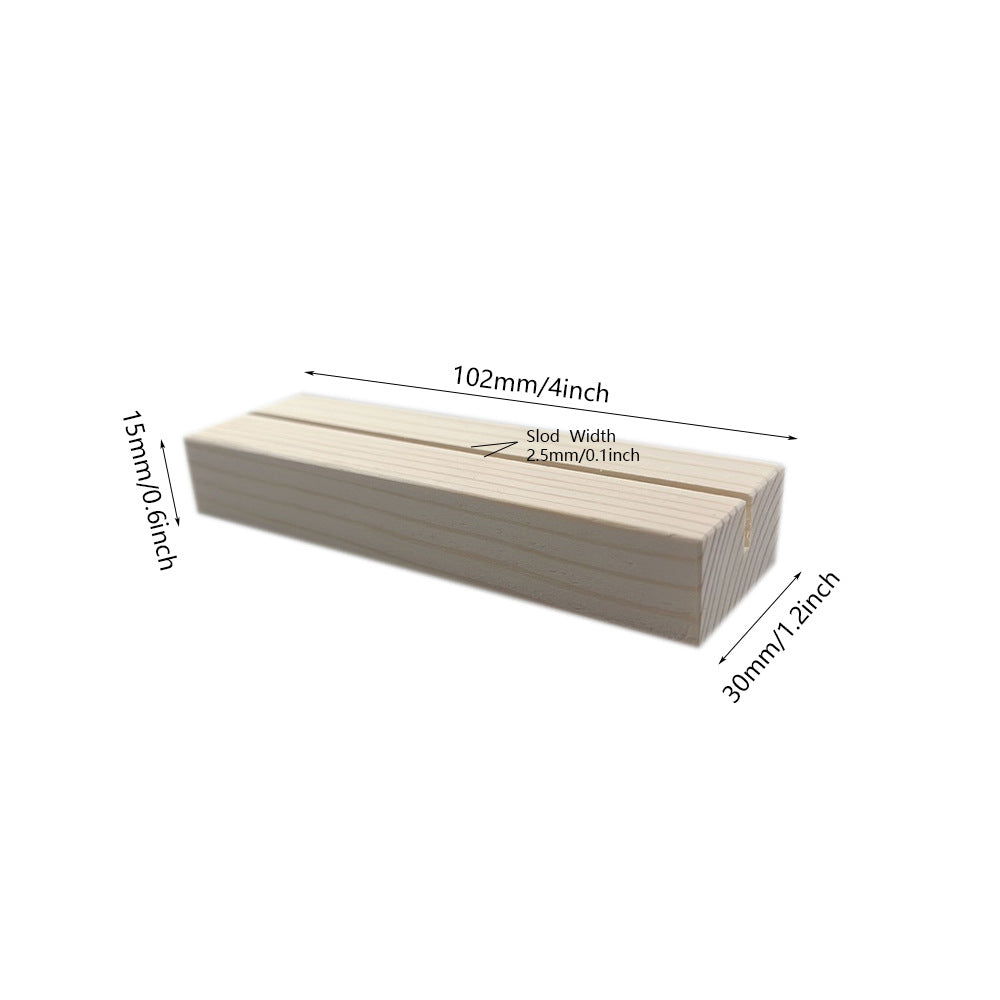 Bulk 10PCS Wood Card Holders 2025 Natural Wood Table Number Stands Non Slip Base for Wedding Reception Anniversary Party Decor Wholesale