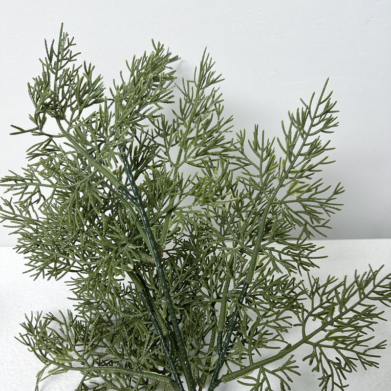 Artificial Juniper Pine Stem, Single Plastic Greenery Stem, Bendable, Christmas & Holiday Decor