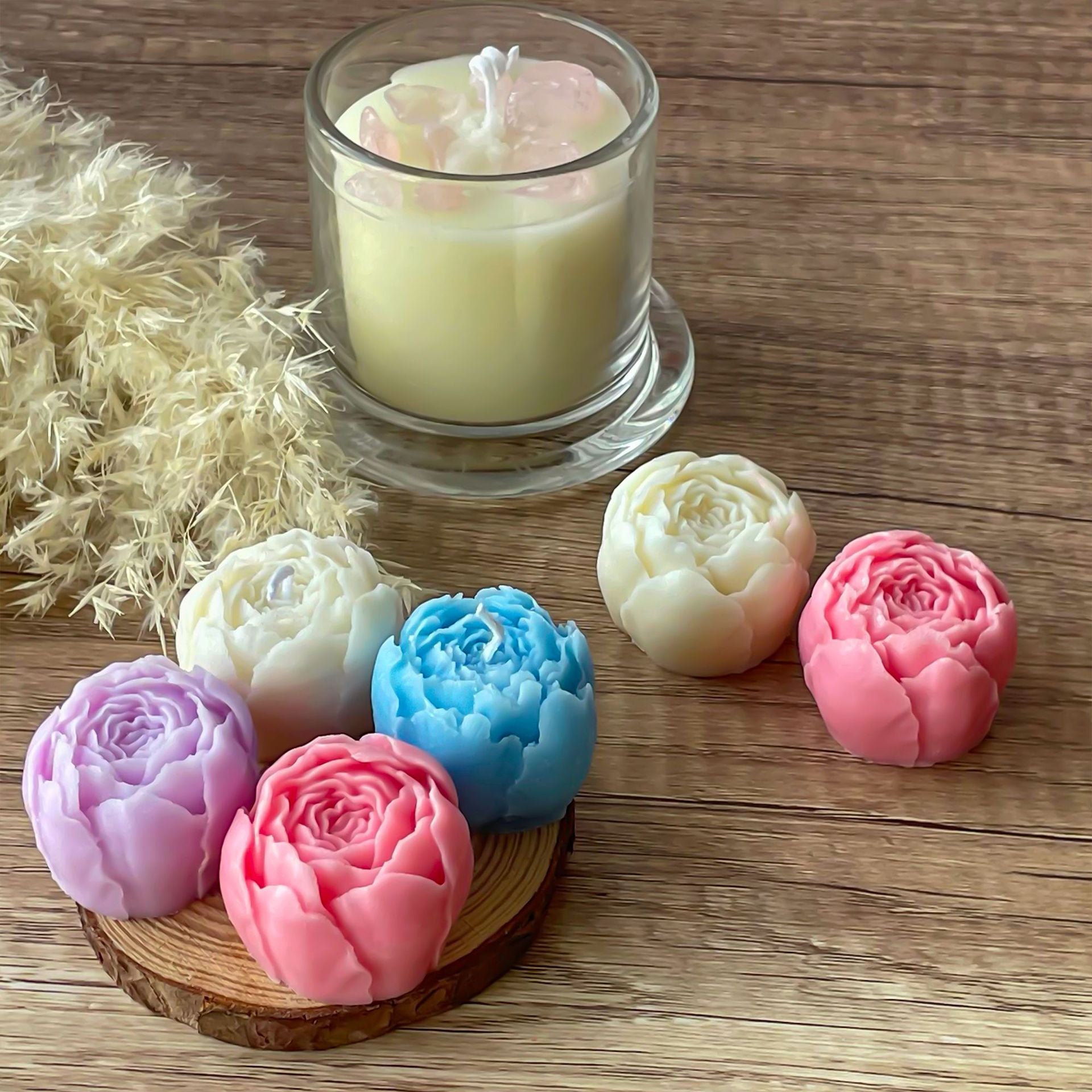 Valentine's Day Rose Scented Candle - DIY Home Decor Birthday/ Wedding Gift