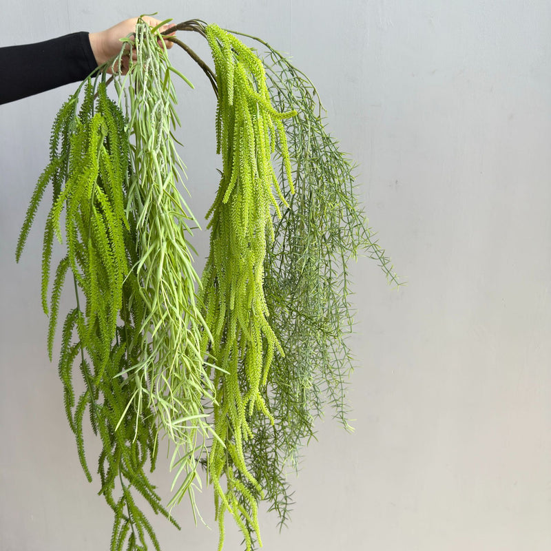 Artificial Asparagus Fern Hanging Vine, 35" Indoor Trailing Plant, PE Material, Perfect for Home & Office Decor