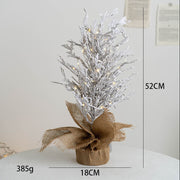 Light Up Flocked Artificial Christmas Tree Branches with LED Lights, Tabletop Centerpiece, Bulk Set