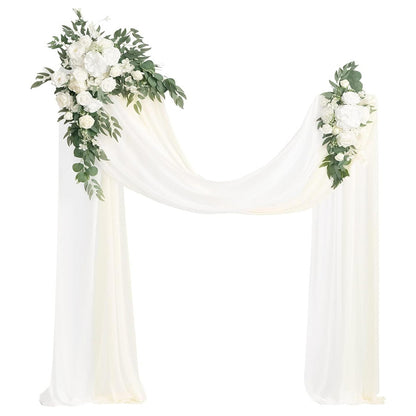 Bulk White Flower Arch 2025 Silk Touch Artificial Rose Wedding Arch with Adjustable Frame for Garden Ceremony Reception Decor Wholesale