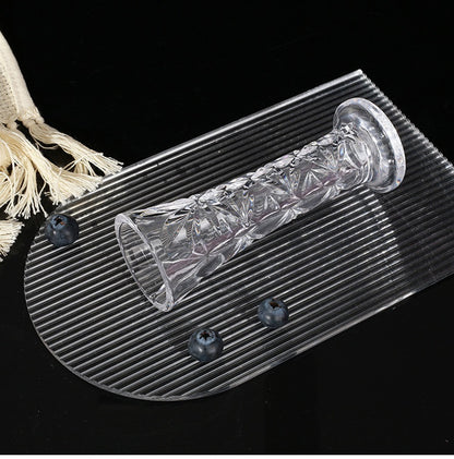 Bulk 1 Pack Transparency Acrylic Vase Shatterproof Round Bud Vase for Wedding Party Home Decoration Wholesale