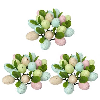 Easter Egg Wreath (9-Inch) - Faux Egg Candle Ring for Spring Easter Decor DIY Easter Decoration & Floral Accessories