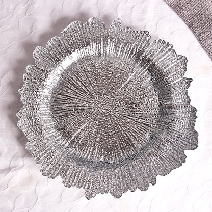 Bulk 13.7 Inch Round Reef Charger Plates for Wedding Party Decoration Wholesale