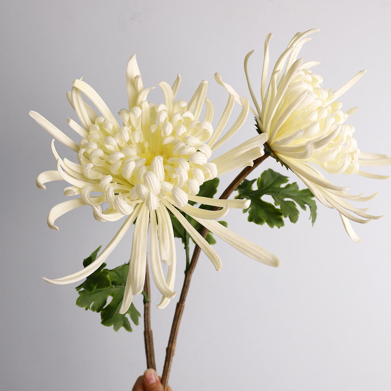 Single Stem PU Chrysanthemum Artificial Flower, 28" Tall, Perfect for Weddings, Events, and Indoor Decor