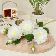 6-Head Peony Artificial Flower Stems - 27.6 Inch 2-Pack | Wedding Decor