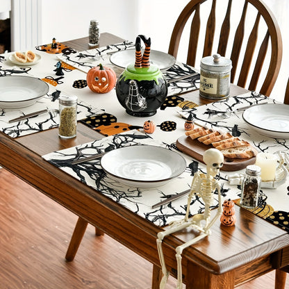 Halloween Black Crow Placemats | Spooky Dining & Home Decor Heat - Resistant Pads