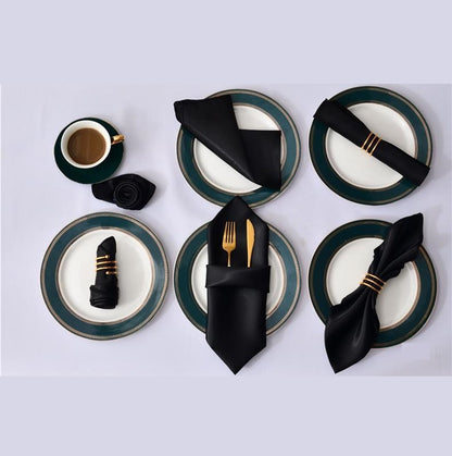 Bulk 25 Pcs Satin Square Napkins for Wedding Banquet Valentine's Day Party Dinner Table Wholesale