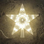5.9 Inch Glittered Artificial Christmas Star Tree Topper for Holiday Decor Bulk Pack