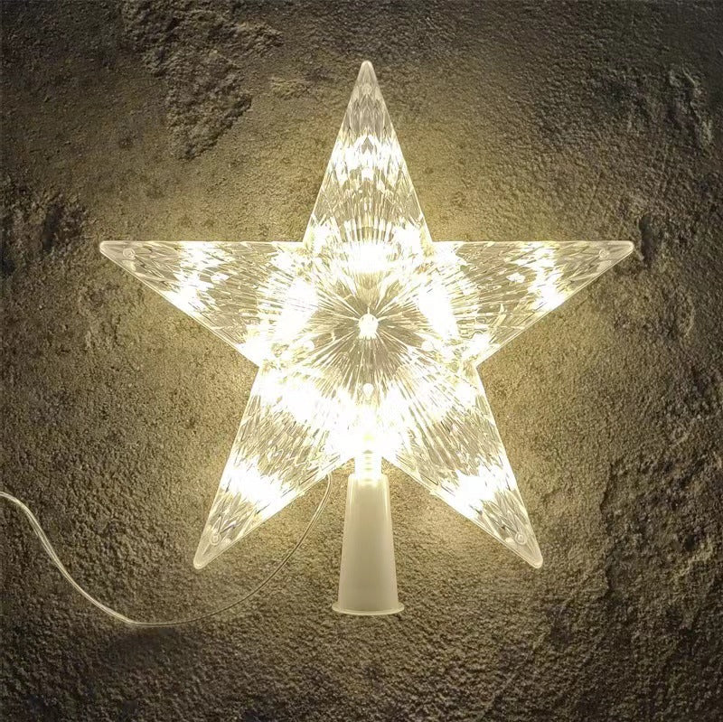 5.9 Inch Glittered Artificial Christmas Star Tree Topper for Holiday Decor Bulk Pack