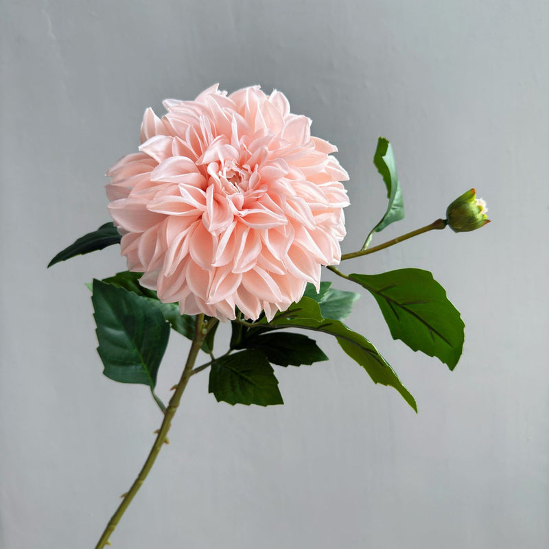 Artificial Dahlia Bush with 2 Blooms, 26" Tall, Silk-Like Fabric, Modern Elegance for Home Decor, Events