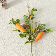 Easter Decor Artificial Carrot Stem - 24.4” Holiday Branch for Home & Valentine’s Decor