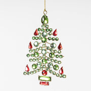 Christmas Tree Ornaments 50 Pcs Acrylic Red Green Gemstone Hanging Decorations Bulk Set