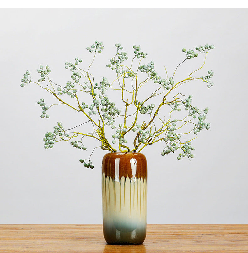 Artificial Berry Bush with 9 Blooms, Red Holly & Wild Berries, 28" Tall, Foam Material, for Home Decor, Weddings & Events