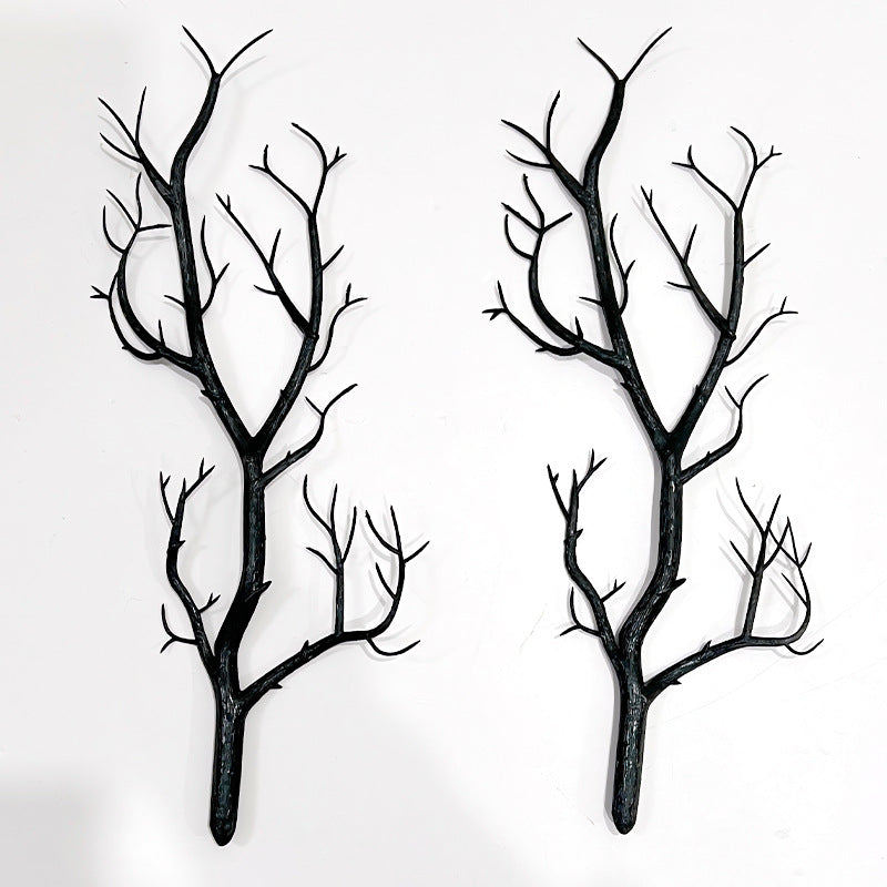 10 - Pack Black Plastic Artificial Dead Branches for Halloween - Indoor Decor Essential