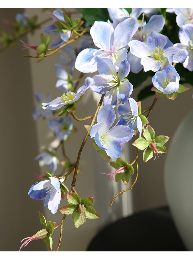 Artificial Jasmine Vine, Single Stem with 9 Blooms, 31" Tall, Silk-Like Fabric, Perfect for Home Decor, Weddings & Events
