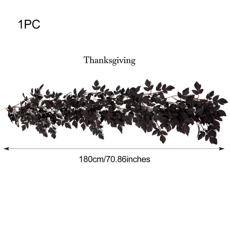 Artificial Trumpet Vine Garland with Maple Leaves, Events and Holiday Displays