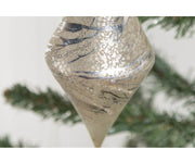 Bulk Christmas Glass Ornaments 12 Pcs Sparkle Helical Drop Decorations for Christmas Tree