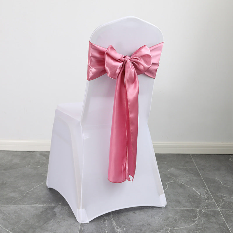Bulk 10PCS Bows Chair Sashes Satin Chair Ribbons for Wedding Party Events Banquet Chair Cover Decoration Wholesale