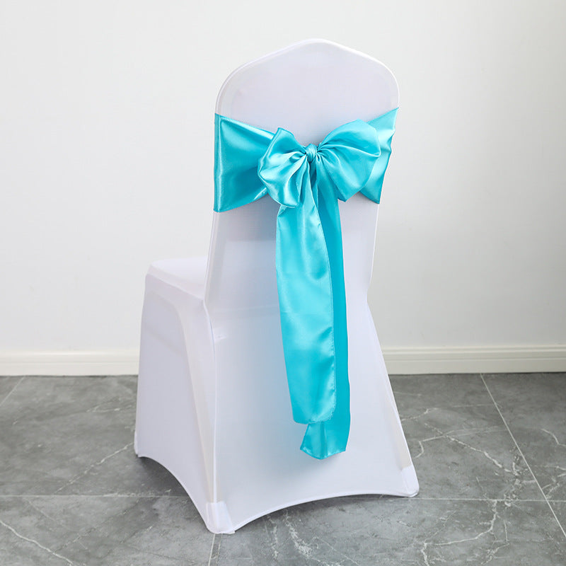 Bulk 10PCS Bows Chair Sashes Satin Chair Ribbons for Wedding Party Events Banquet Chair Cover Decoration Wholesale