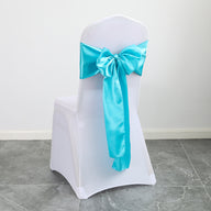 Bulk 10PCS Bows Chair Sashes Satin Chair Ribbons for Wedding Party Events Banquet Chair Cover Decoration Wholesale