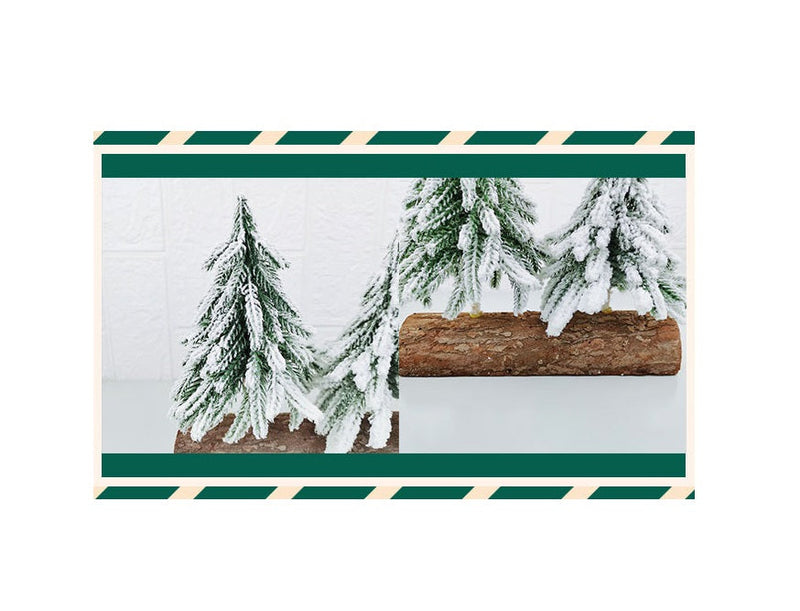 8 Inch Artificial Cedar Christmas Tree with Base, Tabletop Decor, Bulk Wholesale Quantity