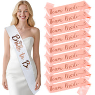 Bachelorette Party 13-Piece Set: Bride to Be Tiara Veil & Sashes for Hen Party & Bridal Shower