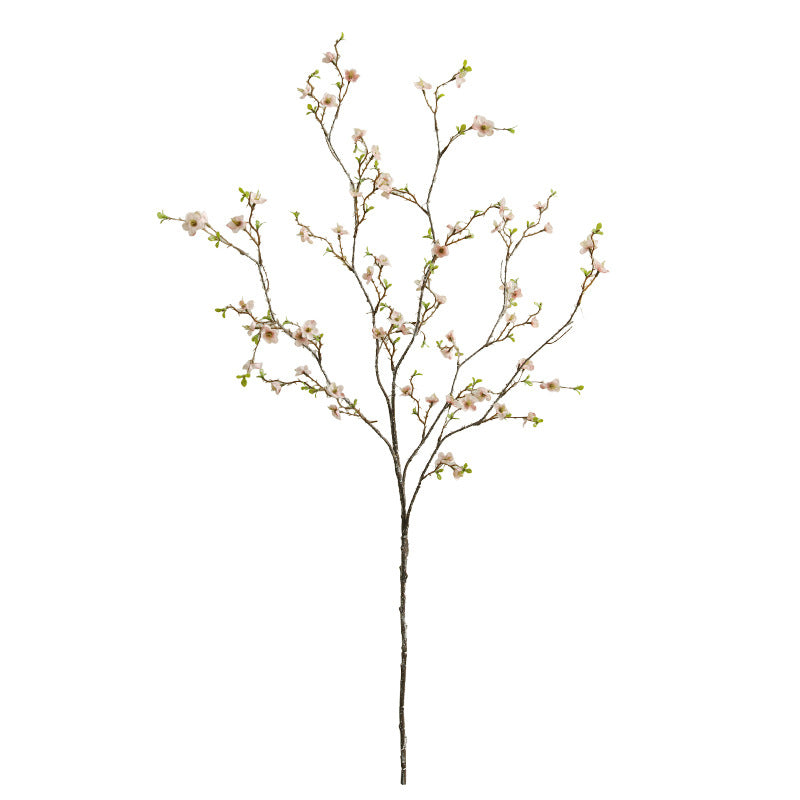 Artificial Wintersweet Stem, 43" Realistic PU Flower Branch with 88 Blooms, Modern Faux Floral Arrangement for Home Decor, Wedding Centerpieces, Commercial Displays