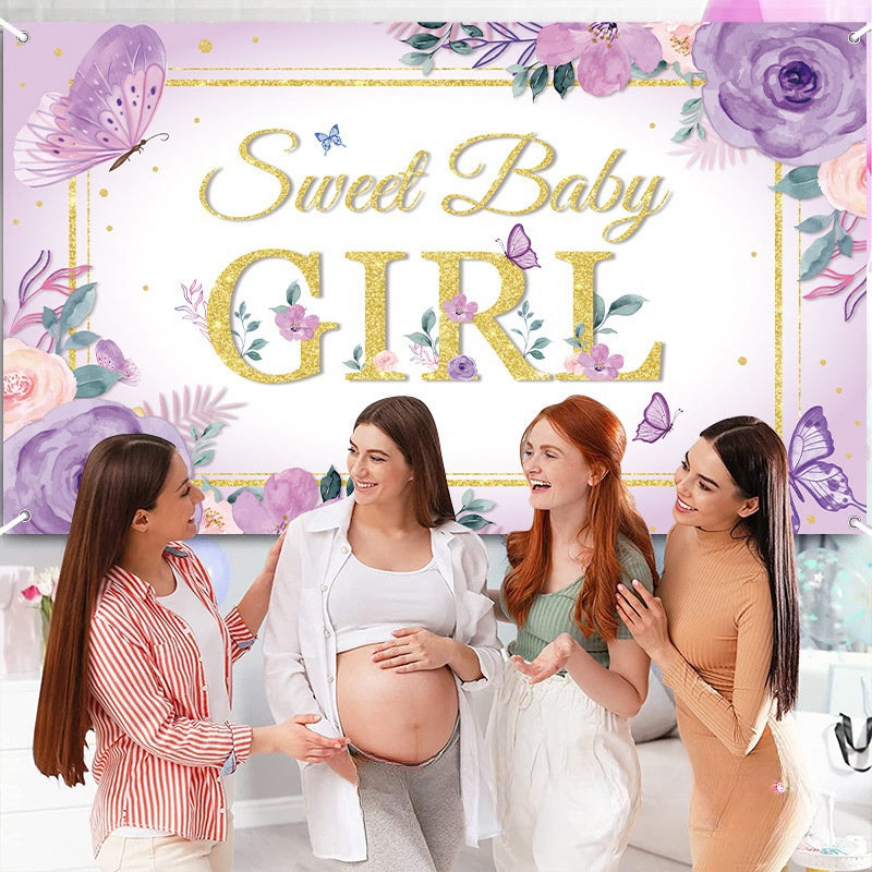 Bulk Baby Shower Backdrop Banner Decorations for Boys Girls Baby Shower Party Supplies Decor Wholesale