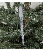 Clear Acrylic Ice Strip Christmas Ornaments Bulk Hanging Decorations for Xmas Trees