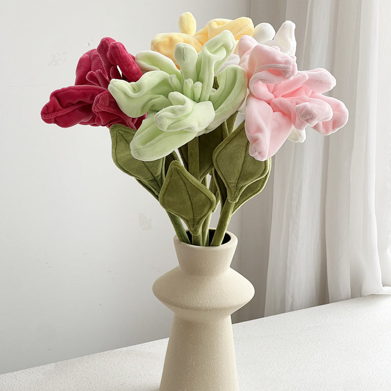 Single Stem Artificial Lily Flower, 17" Height, Faux Silk, for Home Decor, Weddings, and Events