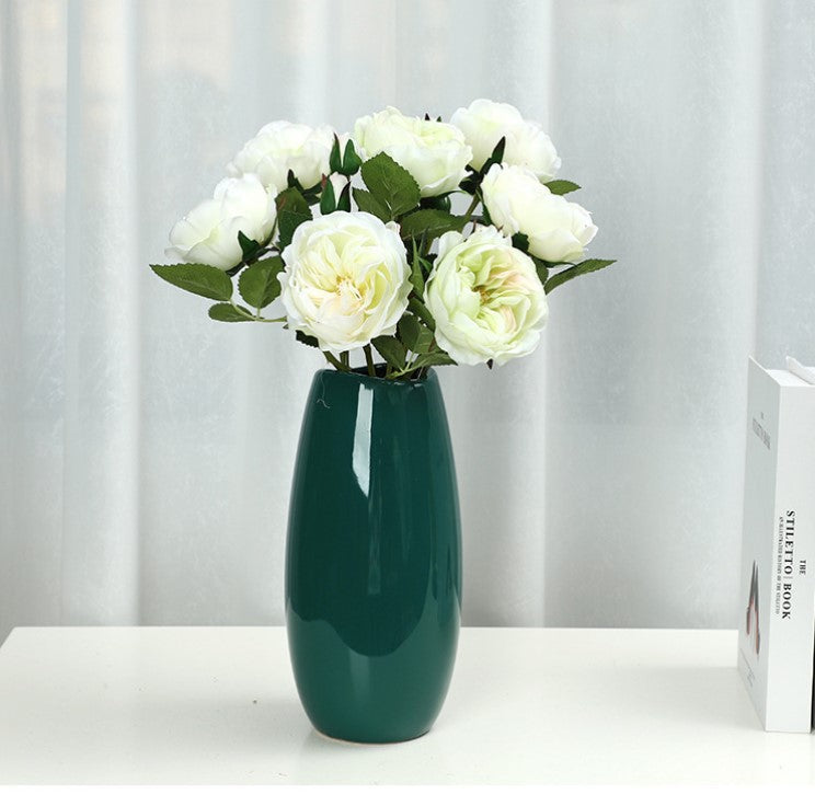20 Inch Artificial Silk Rose Stems with Buds, 10 Pcs Bulk Wholesale