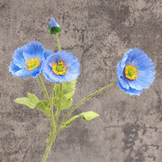 23 Inch Artificial Silk Poppy Flower Stems Spray Style, 10 Pcs