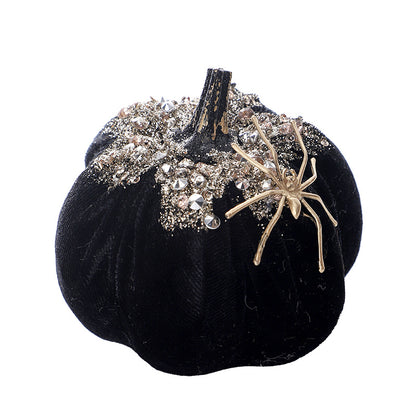 Halloween Decorations Ins Nordic Style Plush Spider & Pumpkin Figurines - Small Cute Halloween Gifts (3.94" x 3.54")