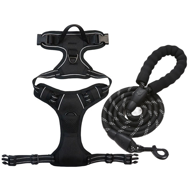 Premium No Pull Dog Harness Oxford Reflective Padding Adjustable Soft Padded Training Walking Hiking Secure Control