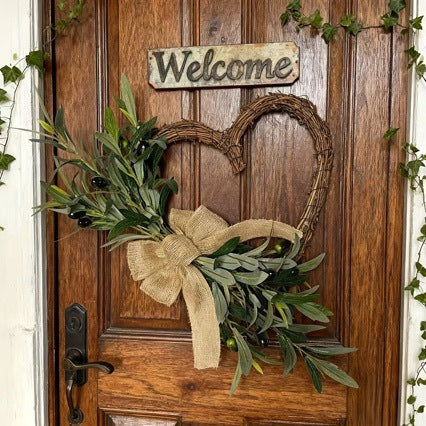 Artificial Olive Branch Garland, 18" Long, Perfect for Home Decor, Weddings, and Events