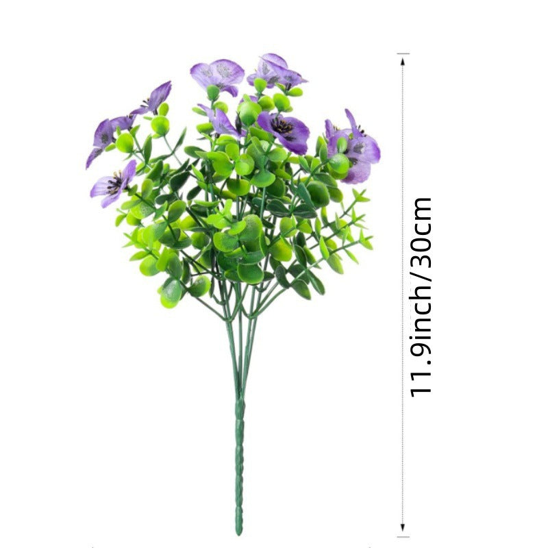 Premium UV-Resistant Silk Pansy Flowers 12 pcs Realistic Outdoor Fake Plants Porch Garden Patio Planters High Durability Decor