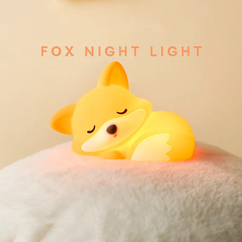 Fox Night Light USB Rechargeable - Home & Outdoor LED Ambient Lamp with 2 Brightness Levels 20min Auto-Off (Battery Not Included)