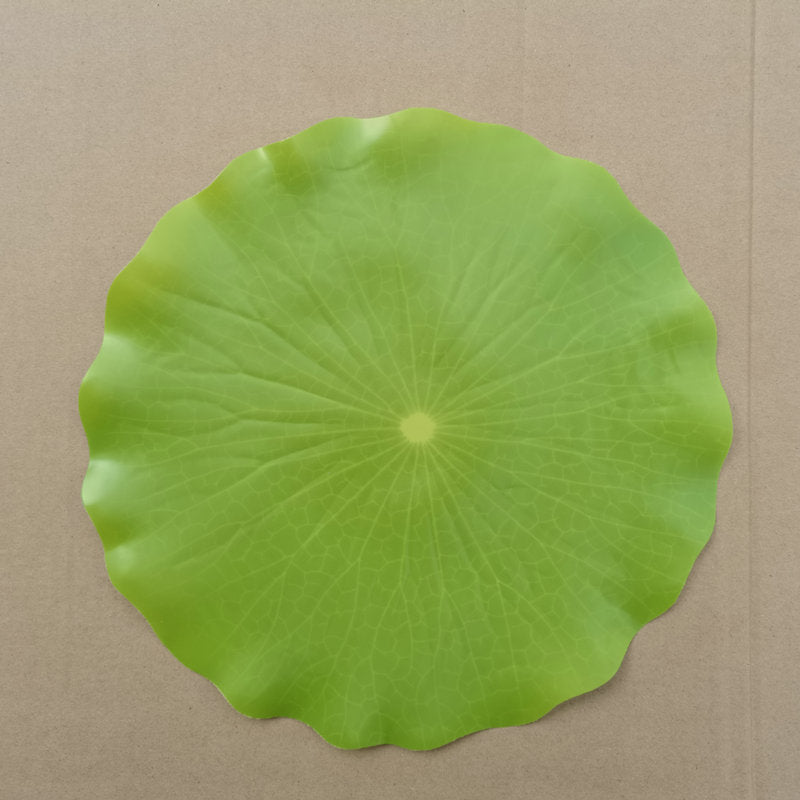 Artificial Lotus Leaf Single Stem, Realistic Plastic Decor for Home, Office or Outdoor, 16" Long