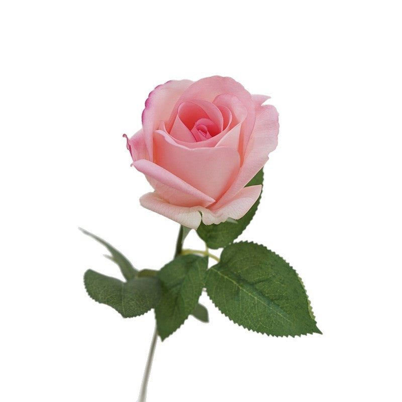19" Single Stem Realistic Faux Silk Rose, Kate Style, Modern Home Decor, Wedding & Event Arrangements