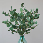 Artificial Eucalyptus Long Stems 35 Inch 10 Pcs Bulk Silk Green Leaves